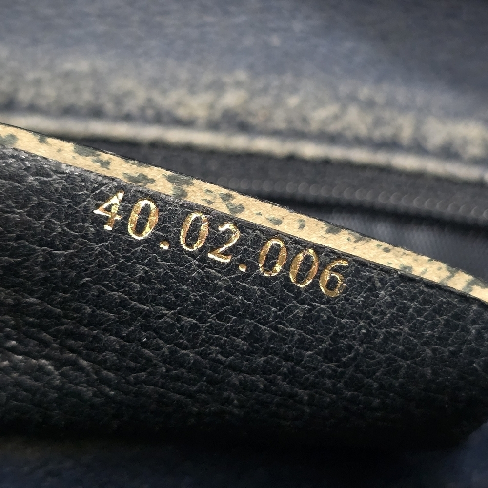 GUCCI - Vintage GG Sherry Line Boston Bag in Rare Navy Blue, PVC & Leather​​ - Picture 14 of 16